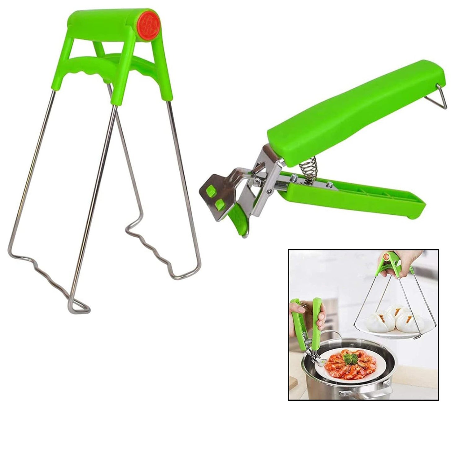 Kitchen Hot Plate Gripper, Stainless Steel Bowl Clip (2 Pcs Set) by DeoDap (4)