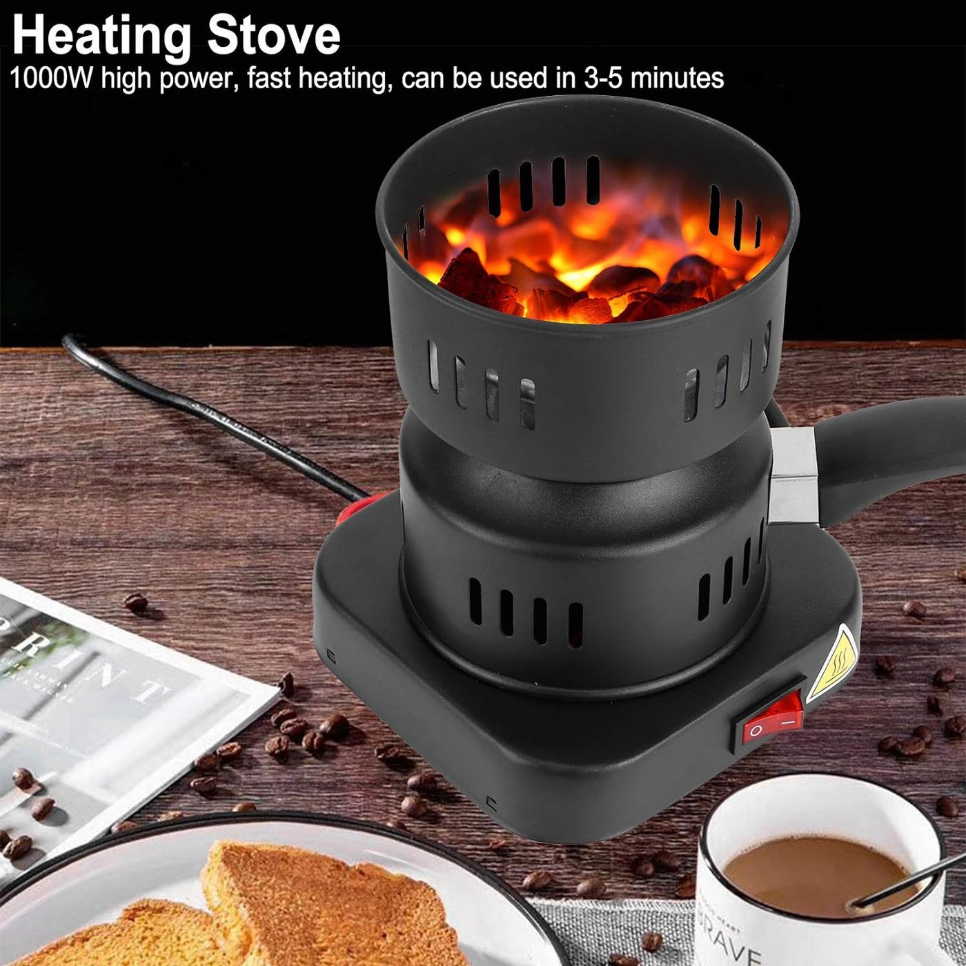 Mini Electric Stove: Heating, Hot Plate & Coffee/Tea Heater (Portable & Compact) by DeoDap