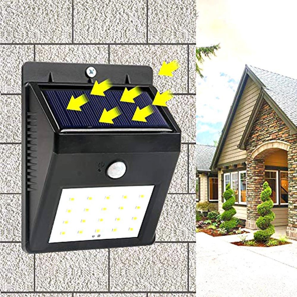 Solar Security LED Night Light for Home Outdoor / Garden Wall (Black) (30-LED Lights) by DeoDap