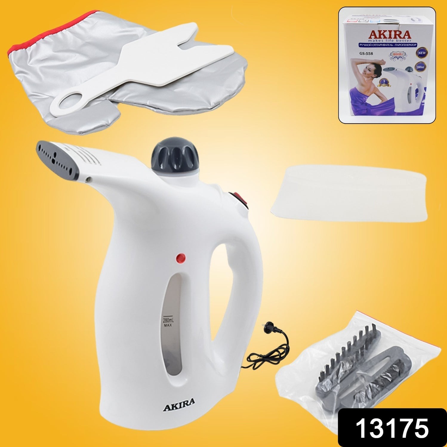 Portable Handheld Garment & Facial Steamer (1 Pc) by DeoDap