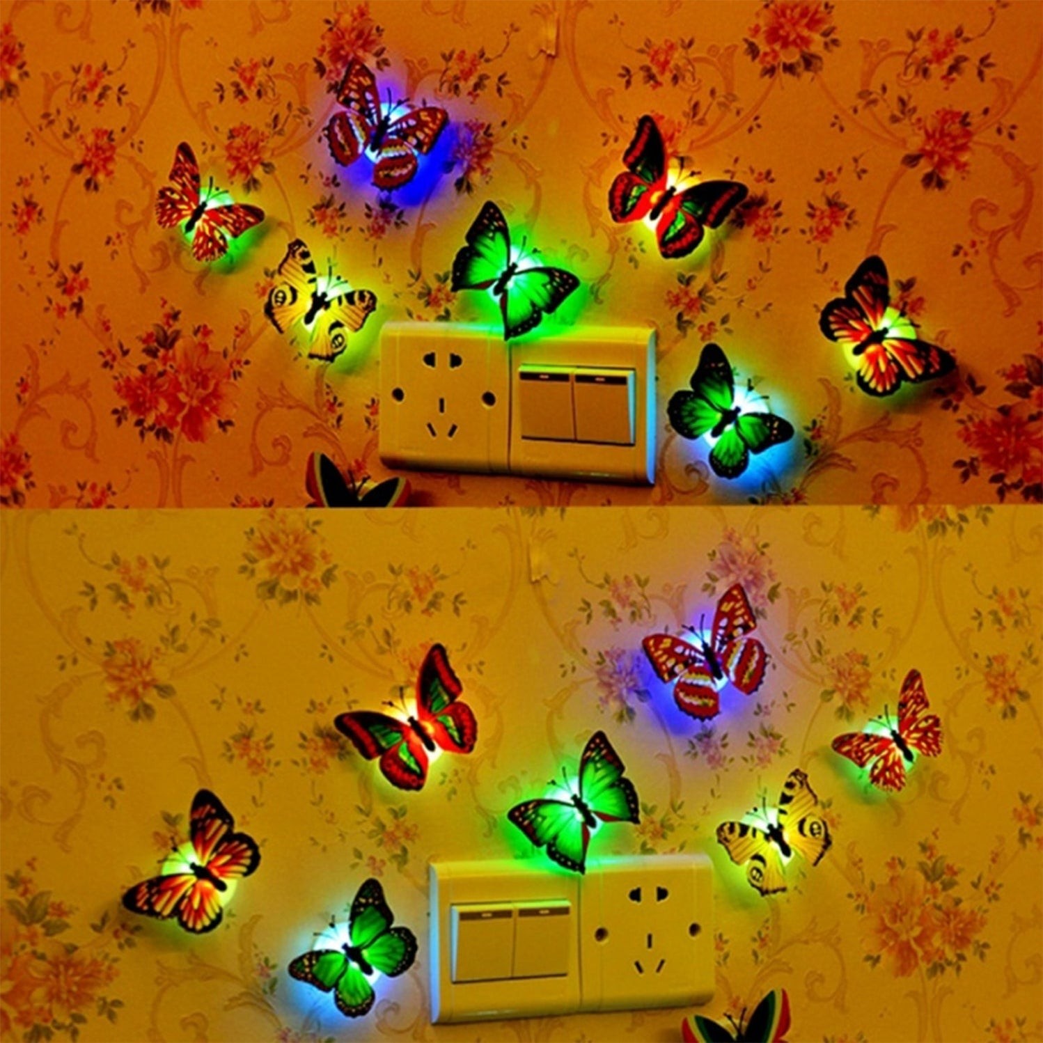 The Butterfly 3D Night Lamp Comes with 3D Illusion Design Suitable for Drawing Room, Lobby.n (Loose) by DeoDap