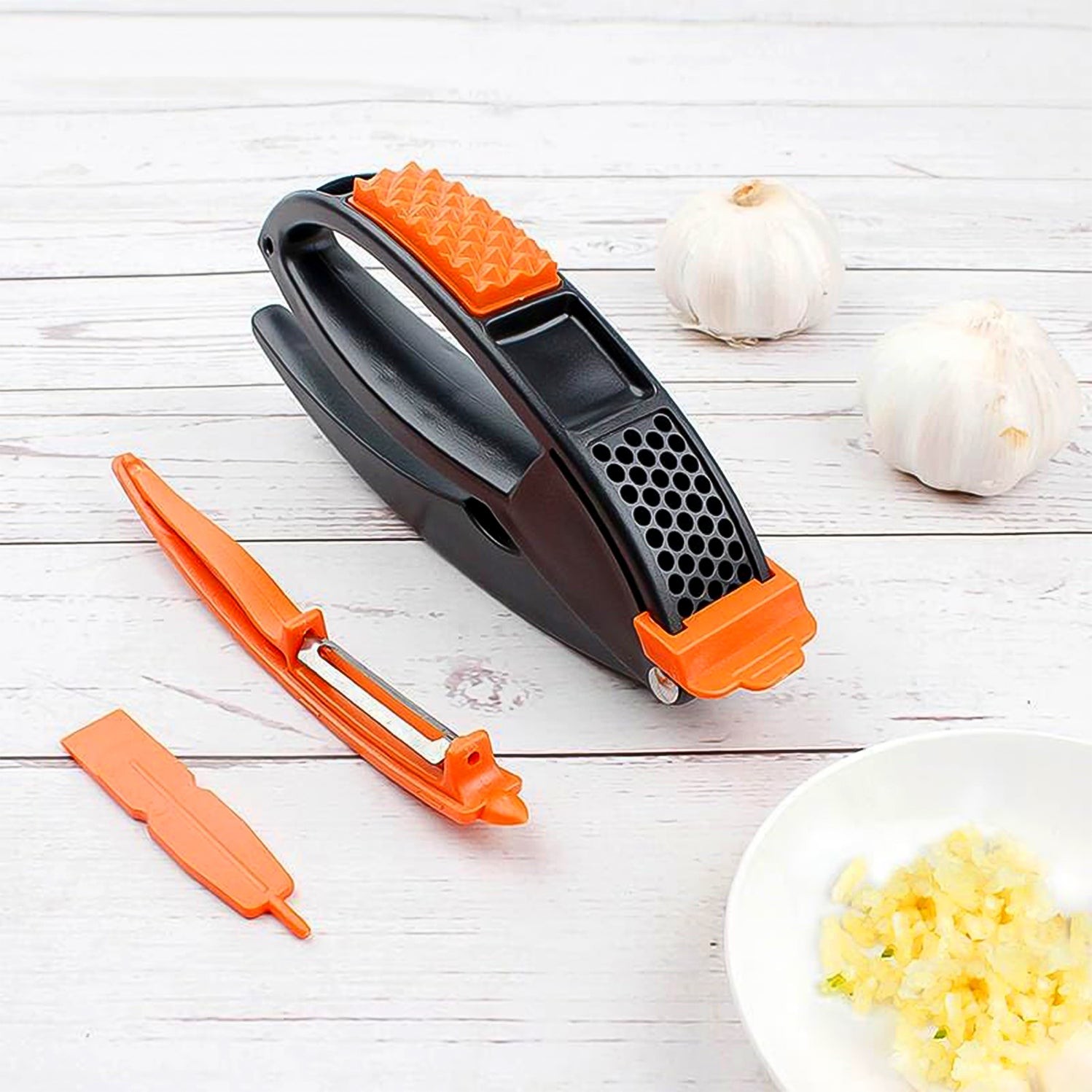 Multifunctional Garlic Press, Garlic Mincing & Crushing Tool (1 Pc) by DeoDap
