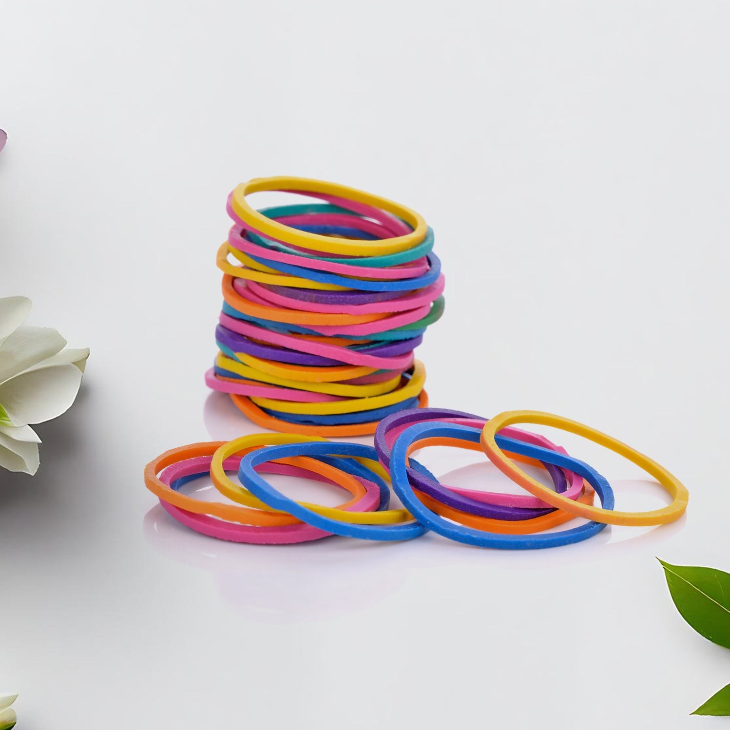 Strong & Reusable Rubber Bands: Multicolor for Office, Home & School by DeoDap