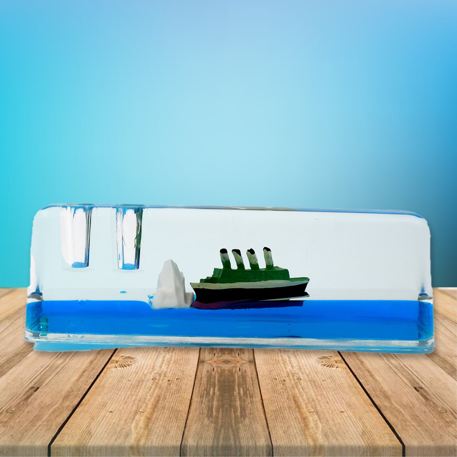 Car Interior Dashboard Decoration Floating Water Cruiser Ship Iceberg Ornament Car Interior Decoration for Birthday Gifts, Home Decor Suitable for Home Show Car Decoration, Gifts, Desk or Paperweight 