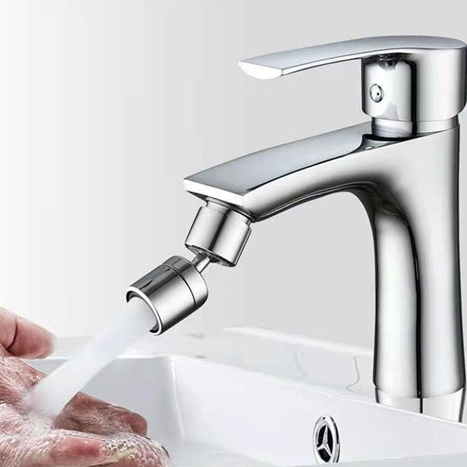 Splash Filter Faucet, Sink Faucet Sprayer Head Suitable for Kitchen Bathroom Faucet with color box