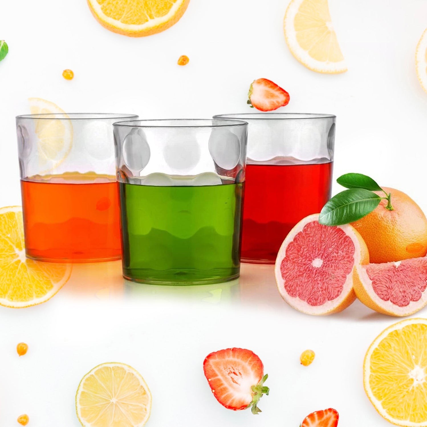 Magic Glass Clear Glass Bubble Water Juice Glasses (6 Pcs Set) by DeoDap